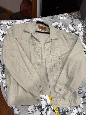 Levia Cotton canvas pleated jacket light beige